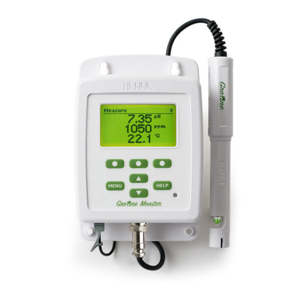 Hanna 24Hr Hydroponics Monitor with inline multi-parameter probe