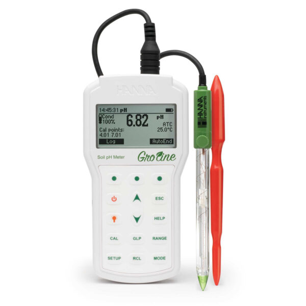 HI-98168 GroLine Professional pH & Temperature Meter For Soil